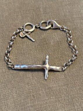 Silpada “In Good Faith”Sterling Silver Cross Chain Bracelet